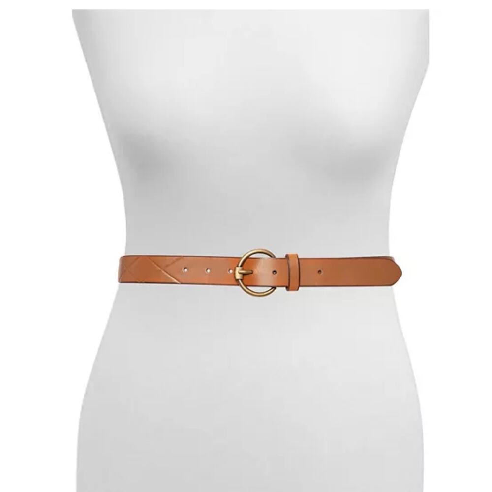 Frye Diamond Embossed Womens Leather Belt - M
